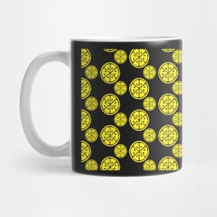 Handpainted lemon pattern ,Pretty yellow lemon pattern Mug